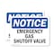 Signmission Emergency Gas Shutoff Valve OSHA Notice Sign, Vinyl Decal, 10in W x 7in L, 2PK OS-2PACK-NS-D-710-L-11850 - alternate 1